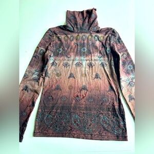 Y2K Grunge Turtleneck Top